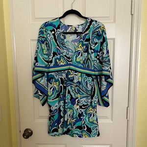 Trina Turk Short Sleeve Tunic Top